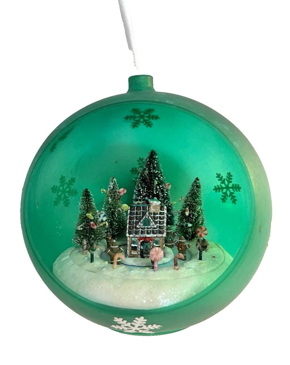 Mr Christmas Large Snowflake Holiday Musical Anamated Lighted Ornament Ball VTG